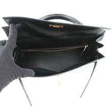Load image into Gallery viewer, HERMES Kelly Sellier Black Box Calf Leather Size 32
