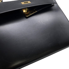 Load image into Gallery viewer, HERMES Kelly Sellier Black Box Calf Leather Size 32
