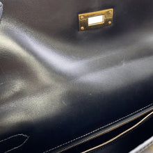 Load image into Gallery viewer, HERMES Kelly Sellier Black Box Calf Leather Size 32
