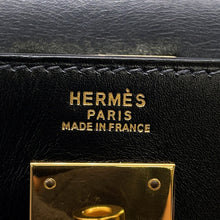 Load image into Gallery viewer, HERMES Kelly Sellier Black Box Calf Leather Size 32
