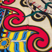 Load image into Gallery viewer, HERMES Carre Gean Harnais Rose Window Size 140 Natural/Rose Fuchsia Cashmere70% Silk30%
