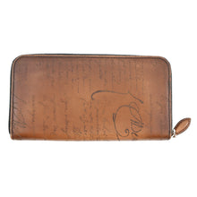 Load image into Gallery viewer, Berluti Calligraphy Zip Around Long Wallet Brown Leather
