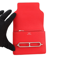 将图像加载到图库查看器中，HERMES Roulis Roulis Slim Rouge Coeur Chevre Myzore Goatskin
