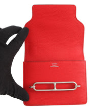 将图像加载到图库查看器中，HERMES Roulis Roulis Slim Rouge Coeur Chevre Myzore Goatskin
