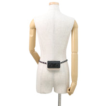 Load image into Gallery viewer, CHANEL Matelasse Chain belt bag Black/Beige/Silver Lambskin Size Mini

