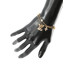 Load image into Gallery viewer, LOUIS VUITTON Bracelet Lady LV DoreM1683A Metal strass
