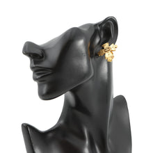 Load image into Gallery viewer, CHANEL CC Logo Cloth Earring Gold Metal
