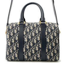 将图像加载到图库查看器中，Dior Groove25 Oblique Jacquard Bag Navy/BeigeM1365UTZQ Canvas Leather Size Medium
