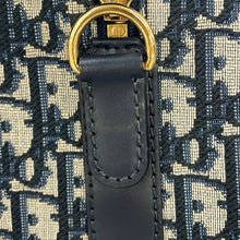 将图像加载到图库查看器中，Dior Groove25 Oblique Jacquard Bag Navy/BeigeM1365UTZQ Canvas Leather Size Medium

