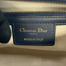 Load image into Gallery viewer, Dior Groove25 Oblique Jacquard Bag Navy/BeigeM1365UTZQ Canvas Leather Size Medium

