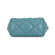 Load image into Gallery viewer, Dior Macrocannage Nomade Pouch BlueS5553OMIG Lamb Leather Size Small
