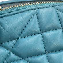 Load image into Gallery viewer, Dior Macrocannage Nomade Pouch BlueS5553OMIG Lamb Leather Size Small
