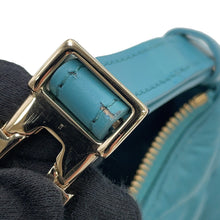 Load image into Gallery viewer, Dior Macrocannage Nomade Pouch BlueS5553OMIG Lamb Leather Size Small
