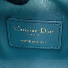 Load image into Gallery viewer, Dior Macrocannage Nomade Pouch BlueS5553OMIG Lamb Leather Size Small
