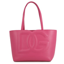 Load image into Gallery viewer, DOLCE&amp;GABBANA DG logo shopping bag Tote Bag PinkBB7337AW576 Calf Leather Size Small
