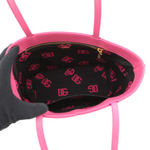 Load image into Gallery viewer, DOLCE&amp;GABBANA DG logo shopping bag Tote Bag PinkBB7337AW576 Calf Leather Size Small

