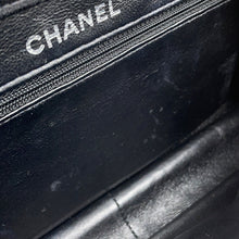 将图像加载到图库查看器中，CHANEL Double Face ChainShoulder Bag Black Cotton
