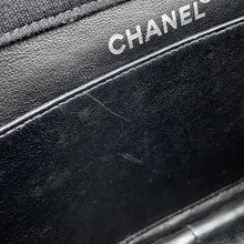 将图像加载到图库查看器中，CHANEL Double Face ChainShoulder Bag Black Cotton
