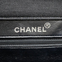 将图像加载到图库查看器中，CHANEL Double Face ChainShoulder Bag Black Cotton
