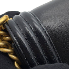 Load image into Gallery viewer, CHANEL Boy Chanel Chain Shoulder Bag Black/GoldA67086 Leather Size 25
