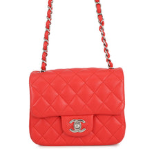 Load image into Gallery viewer, CHANEL Mini Matelasse Chain Shoulder Bag RedA35200 Lambskin Size 17
