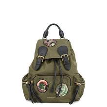 Load image into Gallery viewer, BURBERRY Patch Backpack Khaki/Black4050383 Nylon
