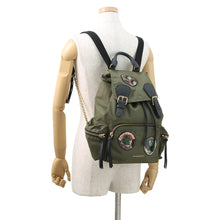 Load image into Gallery viewer, BURBERRY Patch Backpack Khaki/Black4050383 Nylon
