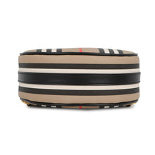 将图像加载到图库查看器中，BURBERRY Icon Stripe Louise Bag Beige/Black/White8051846 PVC
