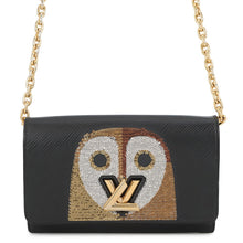 将图像加载到图库查看器中，LOUIS VUITTON Portefeuille・Twist Chain Owl NoirM62334 Epi Leather/Sequins
