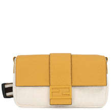 Load image into Gallery viewer, FENDI Selleria baguette Yellow/Ivory7VA472 Leather Canvas
