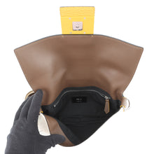 Load image into Gallery viewer, FENDI Selleria baguette Yellow/Ivory7VA472 Leather Canvas
