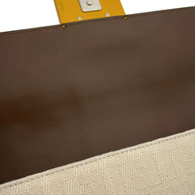 Load image into Gallery viewer, FENDI Selleria baguette Yellow/Ivory7VA472 Leather Canvas
