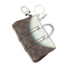Load image into Gallery viewer, LOUIS VUITTON Mini Keepall Keychain Silver/BrownM01428 Monogram MetalicMirror
