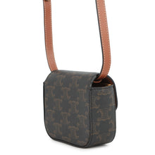 Load image into Gallery viewer, CELINE Triomphe Claude Mini Shoulder Pouch Tan10I512 PVC Leather
