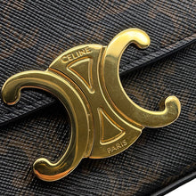 Load image into Gallery viewer, CELINE Triomphe Claude Mini Shoulder Pouch Tan10I512 PVC Leather
