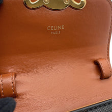 Load image into Gallery viewer, CELINE Triomphe Claude Mini Shoulder Pouch Tan10I512 PVC Leather
