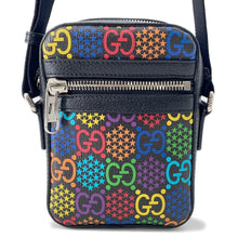 将图像加载到图库查看器中，GUCCI GG Psychedelic Shoulder Bag Black/Multicolor598103 GG Psychedelic Leather
