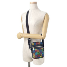 将图像加载到图库查看器中，GUCCI GG Psychedelic Shoulder Bag Black/Multicolor598103 GG Psychedelic Leather
