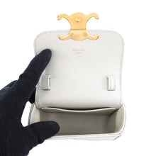 Load image into Gallery viewer, CELINE Triomphe Claude Shoulder Bag Light Gray10I513 Leather Size Mini
