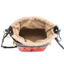 将图像加载到图库查看器中，Chloe Roy 2-Way Bucket Shoulder Bag Red/BlackCHC18WS128A50647 Leather Canvas Size Mini
