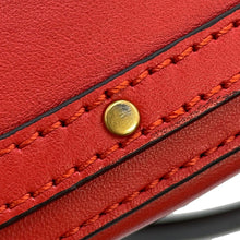 将图像加载到图库查看器中，Chloe Roy 2-Way Bucket Shoulder Bag Red/BlackCHC18WS128A50647 Leather Canvas Size Mini
