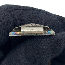 Load image into Gallery viewer, GUCCI Interlocking G Flower Bangle Size 16 Silver/Green SV925
