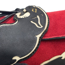 Load image into Gallery viewer, Valentino Garavani Panther Loafers Red/BlackNW1S0D22JHW suede Size 37 1/2
