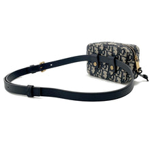Load image into Gallery viewer, Dior Oblique Jacquard Waist Bag Navy/BeigeS5446CTZQ Canvas Leather Size Mini
