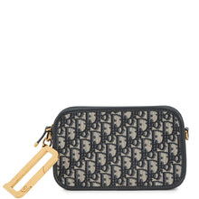 将图像加载到图库查看器中，Dior Oblique Quake Clutch Bag Navy/BeigeS5700CTZQ Canvas Leather
