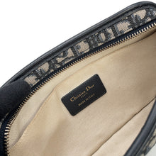 将图像加载到图库查看器中，Dior Oblique Quake Clutch Bag Navy/BeigeS5700CTZQ Canvas Leather
