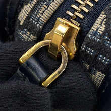 将图像加载到图库查看器中，Dior Oblique Quake Clutch Bag Navy/BeigeS5700CTZQ Canvas Leather

