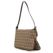 Load image into Gallery viewer, FENDI Zucchino Mamma Bucket Shoulder Bag Beige/Brown8BR002 Canvas Leather

