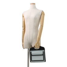 Load image into Gallery viewer, BURBERRY Pocket 2way Handbag Blue/Black8039101 Canvas Leather Size Mini
