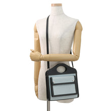 Load image into Gallery viewer, BURBERRY Pocket 2way Handbag Blue/Black8039101 Canvas Leather Size Mini
